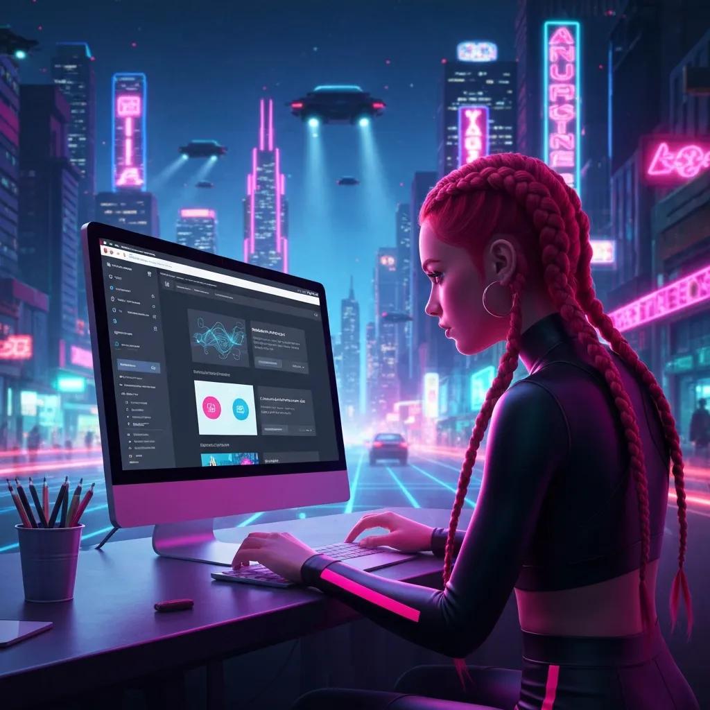 Designer using AI tools to personalize a website layout